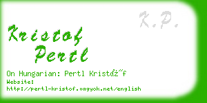 kristof pertl business card